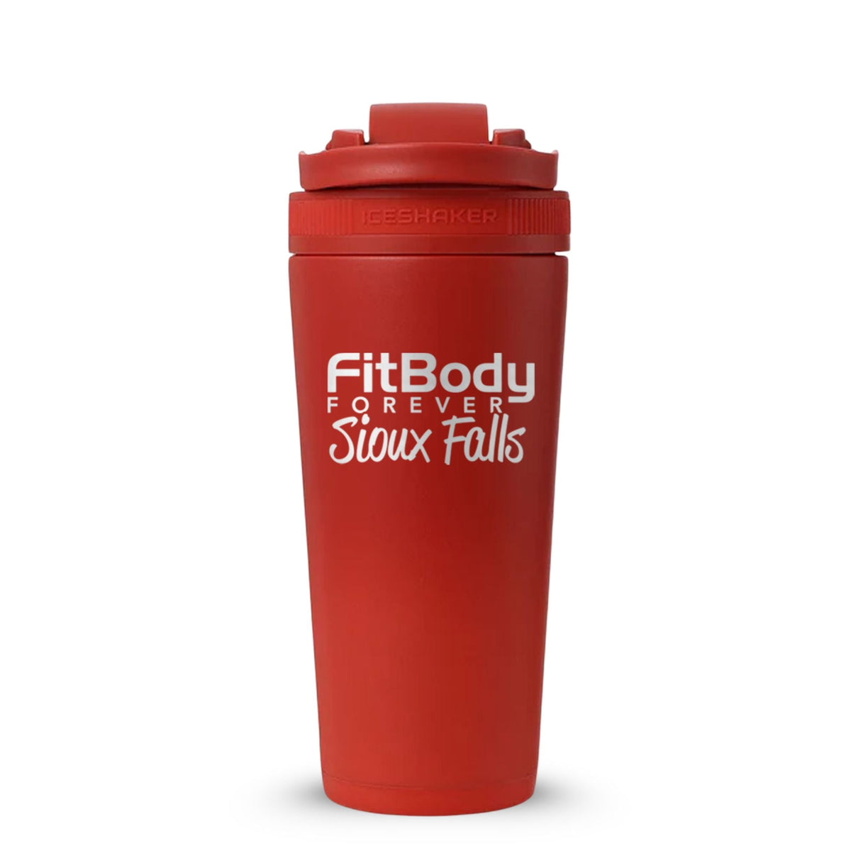 CUSTOM Sioux Falls Fit Body Forever 26oz Ice Shaker - Color Rush Red
