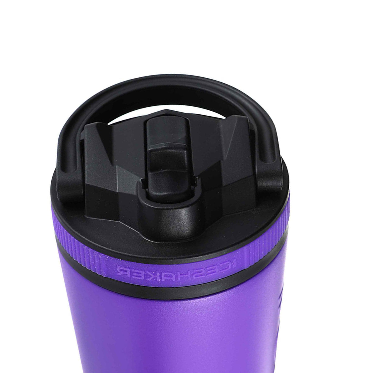 26oz Sport Lid & Internal Straw - Black Lid with Purple Band