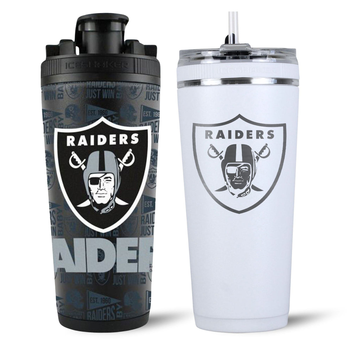 Las Vegas Raiders 4D Shaker & Flex Bottle Bundle
