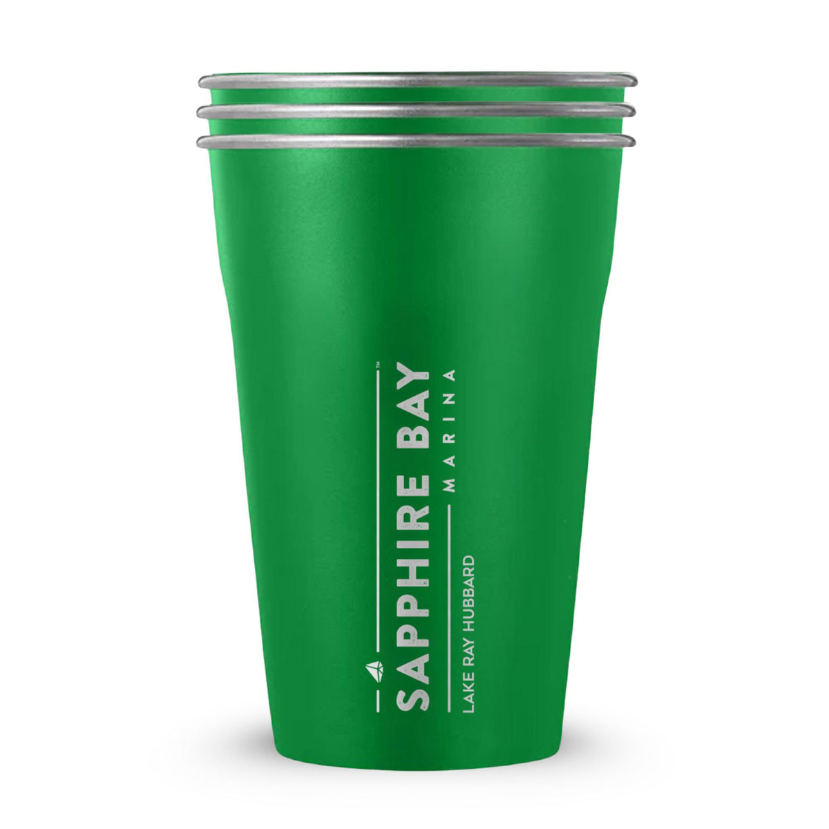 Sapphire Bay Marina Custom 20oz Stainless Steel Cups - 3 Pack