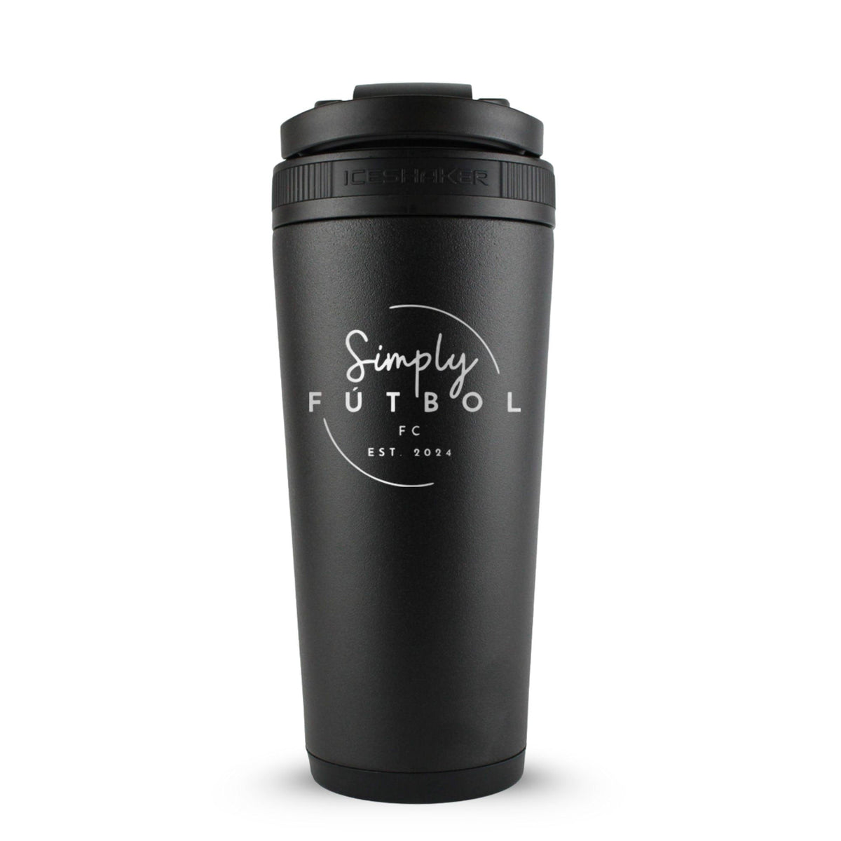 Custom Simply Futbol FC 26oz Ice Shaker - Black