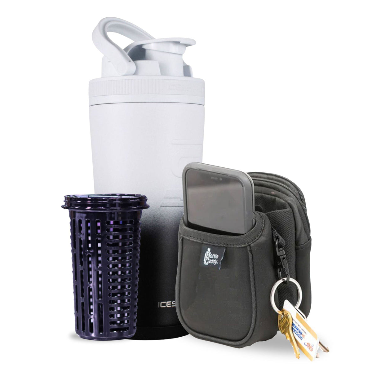 Black White Ombre 26oz Ice Shaker Bundle