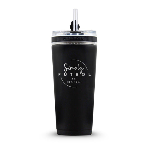 Custom Simply Futbol FC 26oz Flex Bottle - Black