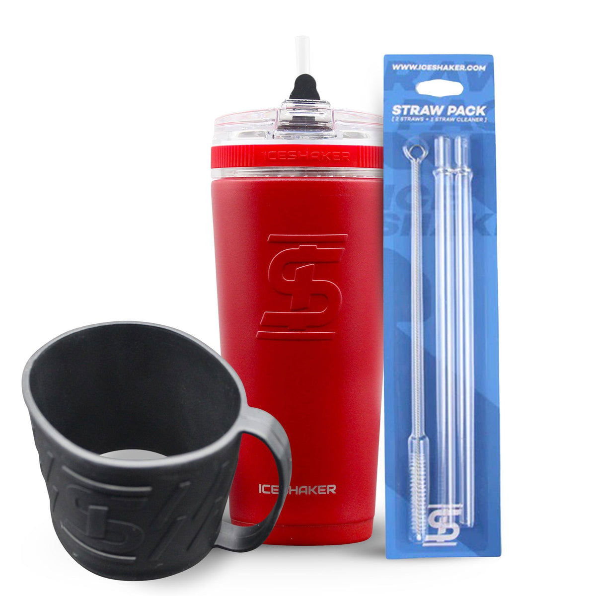 Red 26oz Flex Bottle Bundle