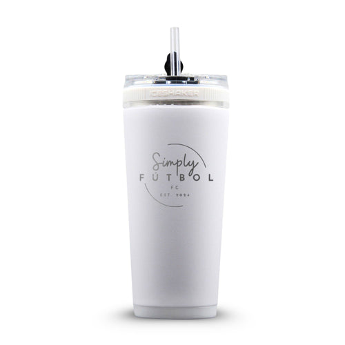Custom Simply Futbol FC 26oz Flex Bottle - White