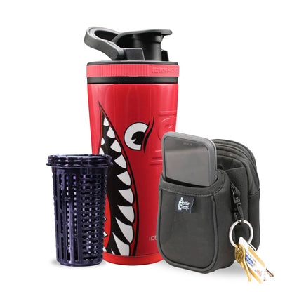 Red Bomber 26oz Ice Shaker Bundle