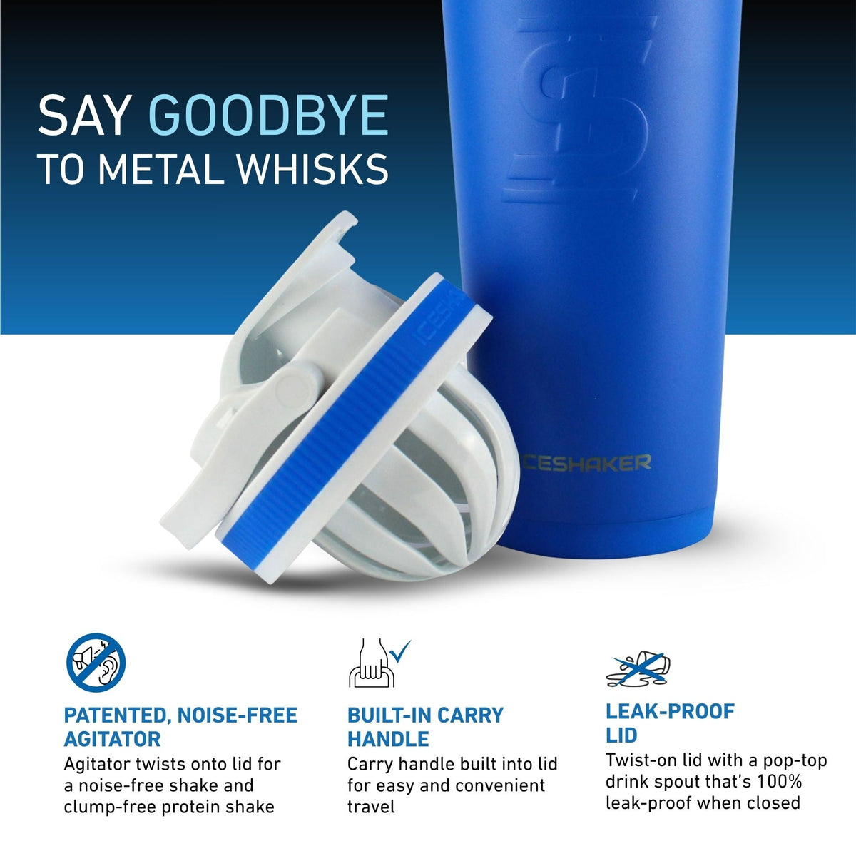 Ice Shaker Matte Series 26oz Shaker Bottles