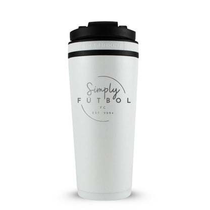 Custom Simply Futbol FC 26oz Ice Shaker - White