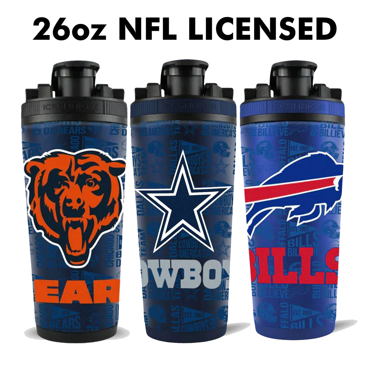 Officially Licensed NFL 4D 26oz Ice Shakers