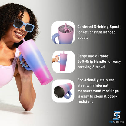 40oz Legend Series Shaker Bottle - Periwinkle Haze