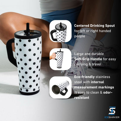 Ice Shaker Polka Dots Legend Series Shaker Tumblers