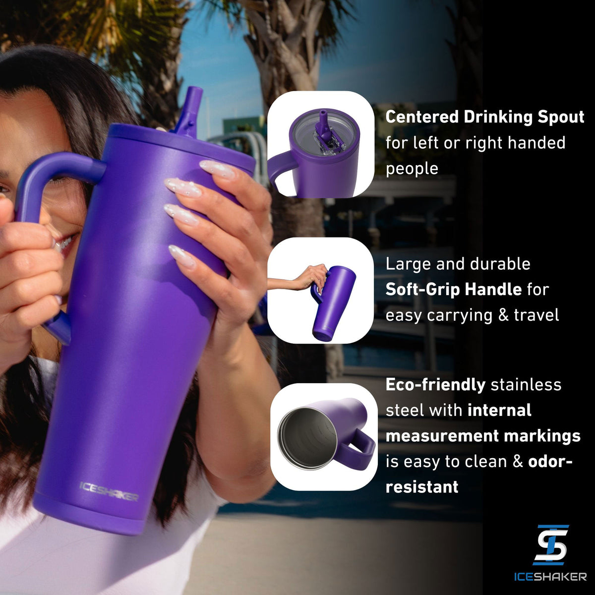 32oz Legend Series Shaker Bottle - Purple
