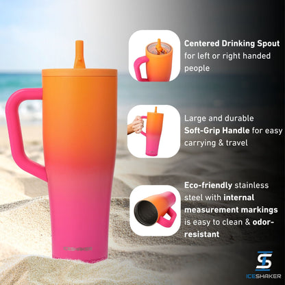 40oz Legend Series Shaker Bottle - Sunkissed