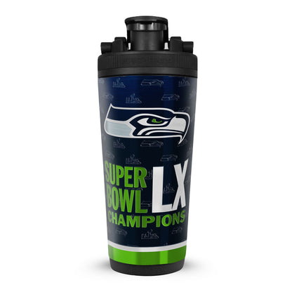 Seattle Seahawks Superbowl LX Champions 26oz Ice Shaker