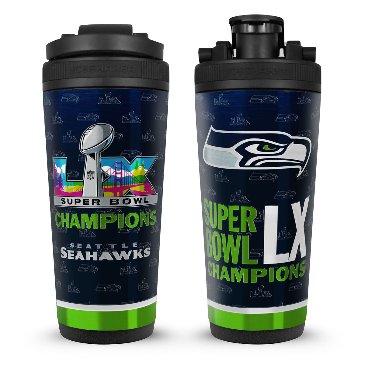 Seattle Seahawks Superbowl LX Champions 26oz Ice Shaker