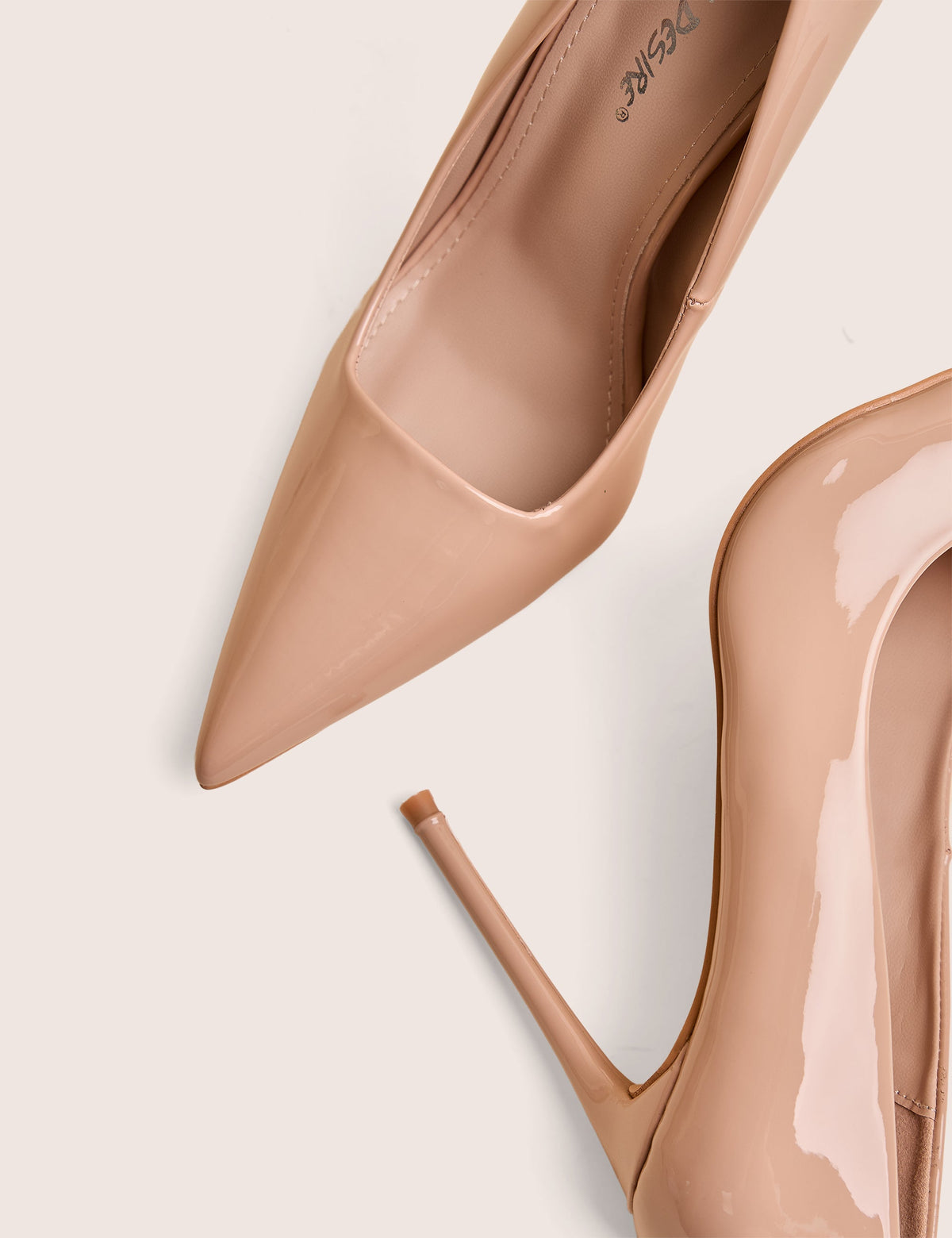 Caviar Nude Patent Pu Court Stiletto High Heels