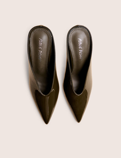 Elixr Green Patent Court High Heels