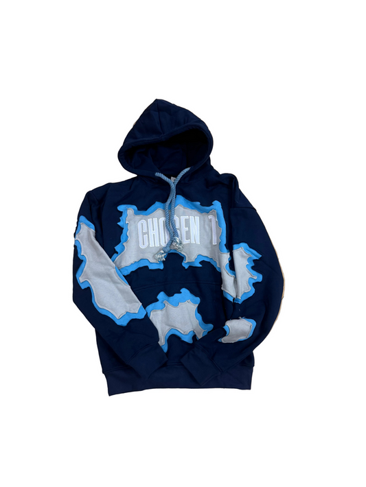 Chosen 1 cracked Hoodie Blue