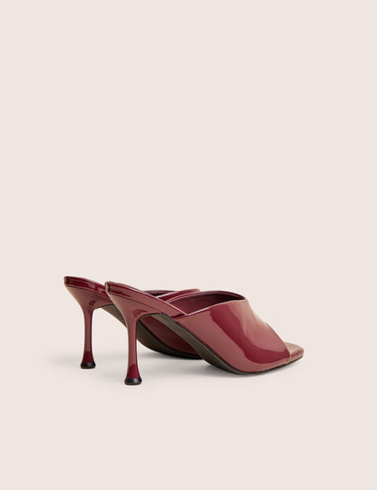 J'adore Burgundy Mule Heels