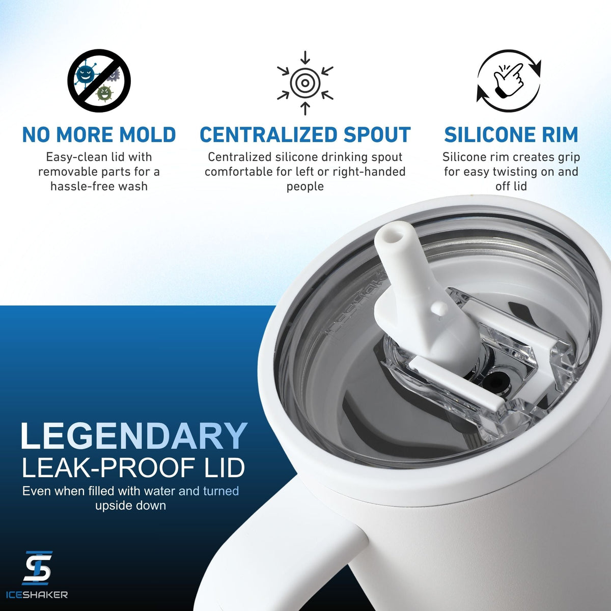 32oz Legend Series Shaker Bottle - White