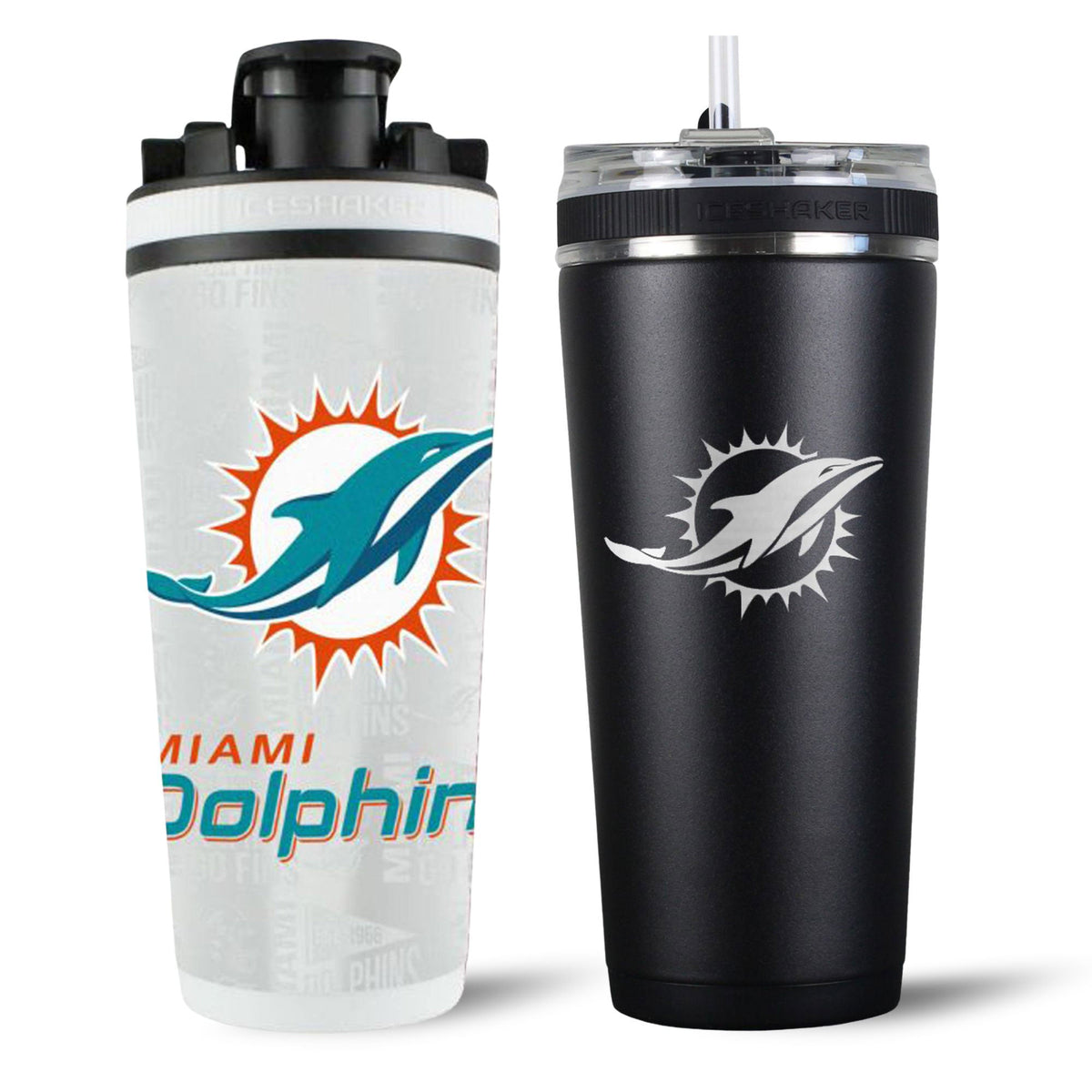 Miami Dolphins 4D Shaker & Flex Bottle Bundle