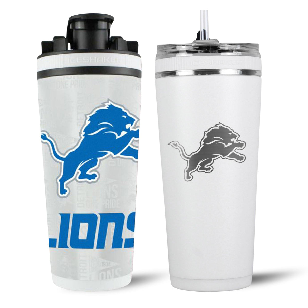 Detroit Lions 4D Shaker & Flex Bottle Bundle