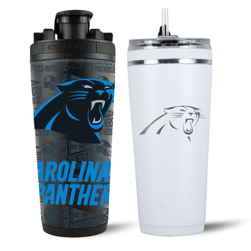 Carolina Panthers 4D Shaker & Flex Bottle Bundle