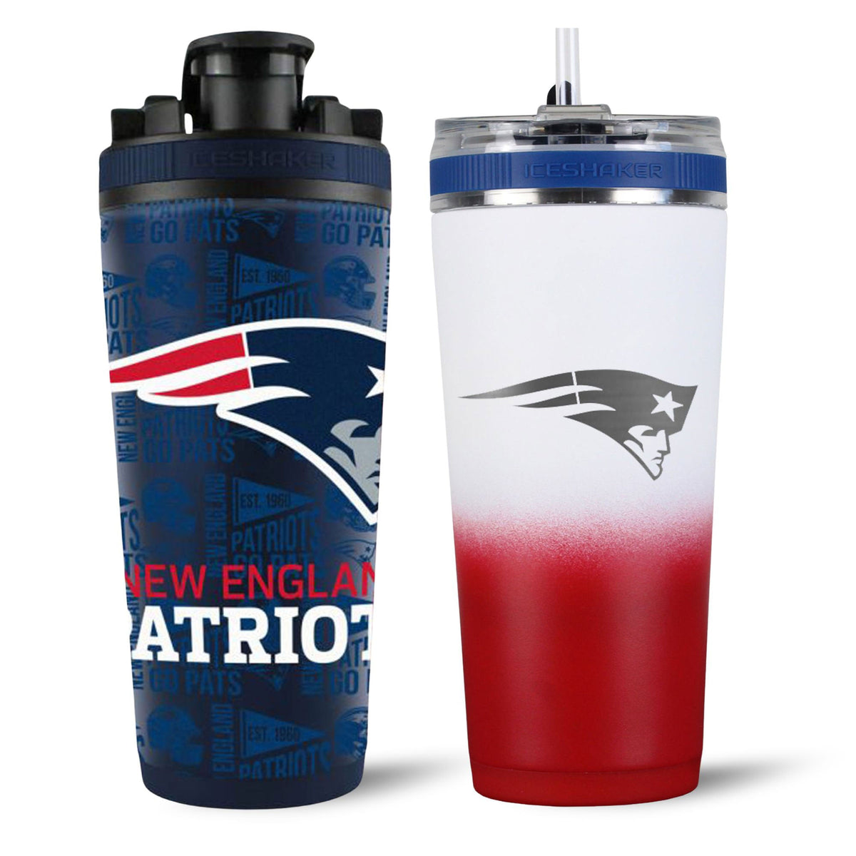 New England Patriots 4D Shaker & Flex Bottle Bundle