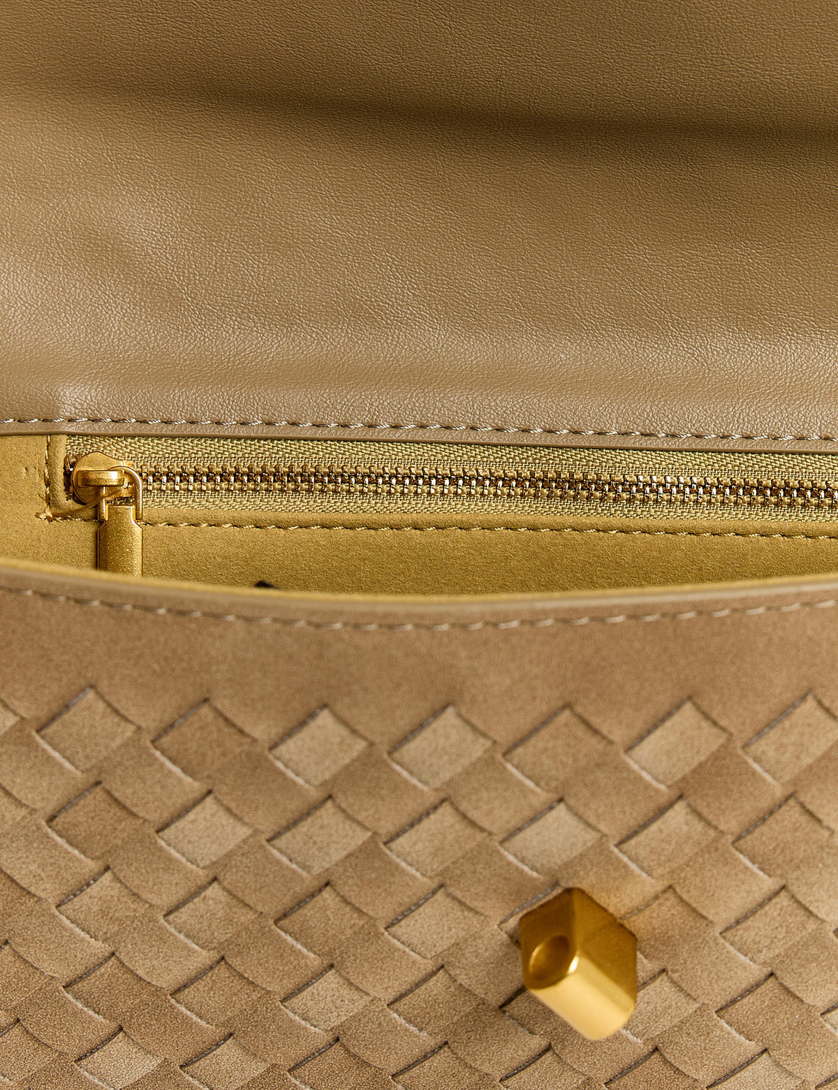 The Rose Stone Suedette Weave Rectangle Clutch Bag
