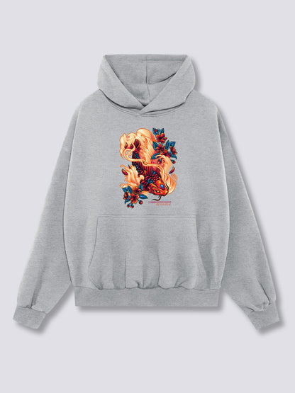 Front Print - Red Koi Hoodie