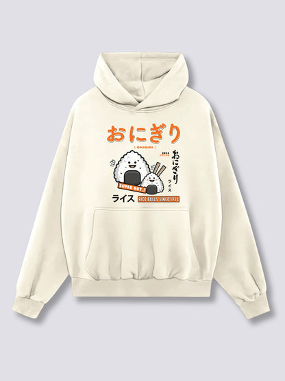 Front Print - Rice Ball Hoodie
