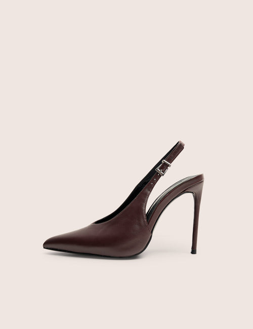 Tatti Burgundy Slingback Court Heel