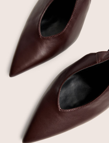 Tatti Burgundy Slingback Court Heel