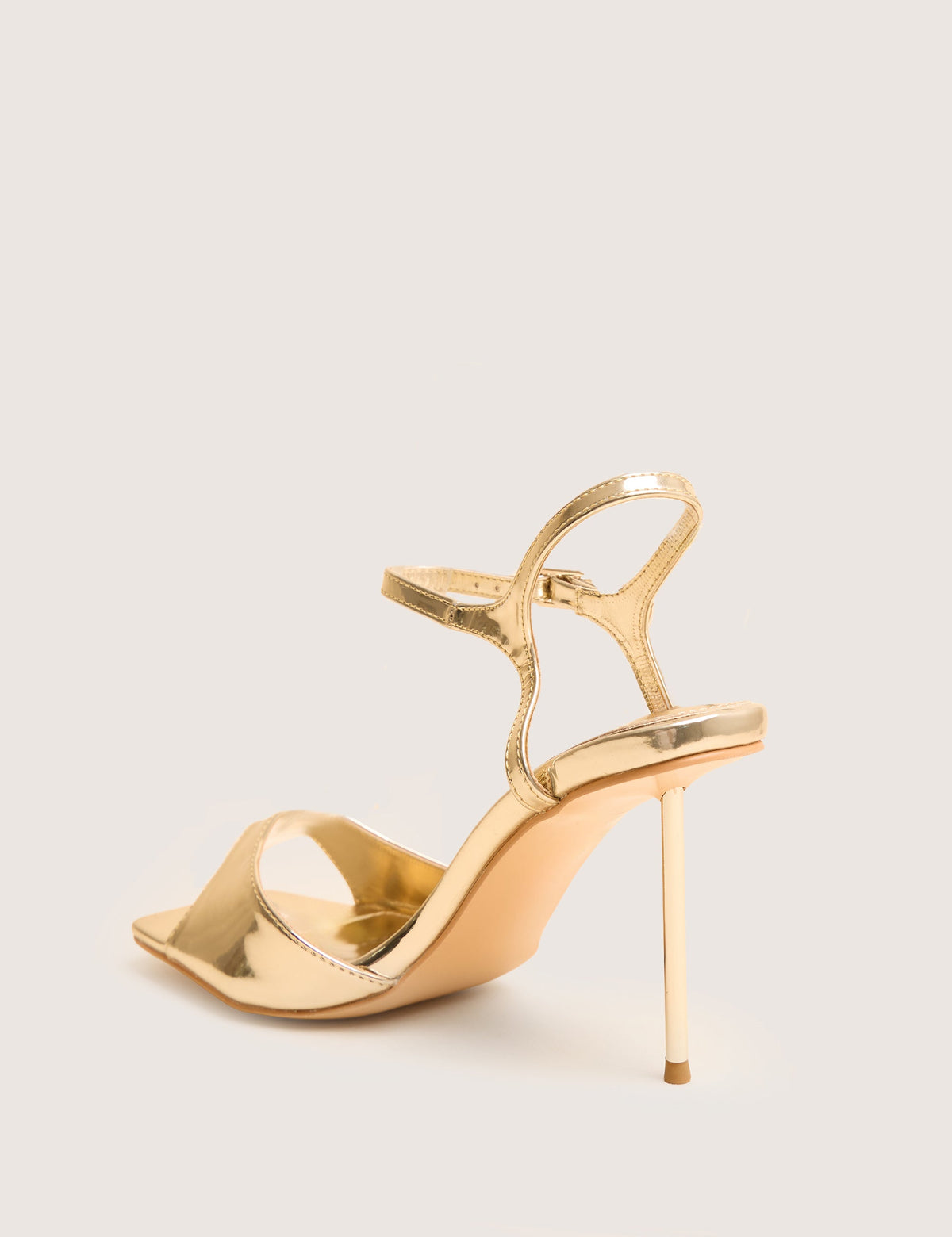 Vain Gold Mirror Pu Barley There Pencil Stiletto High Heels