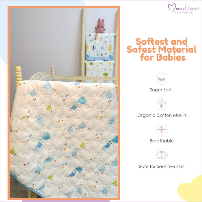 Ac Quilt Blanket cum Bedspread | 0-3 Years | 100X120 cm | Machine Washable | Jungle