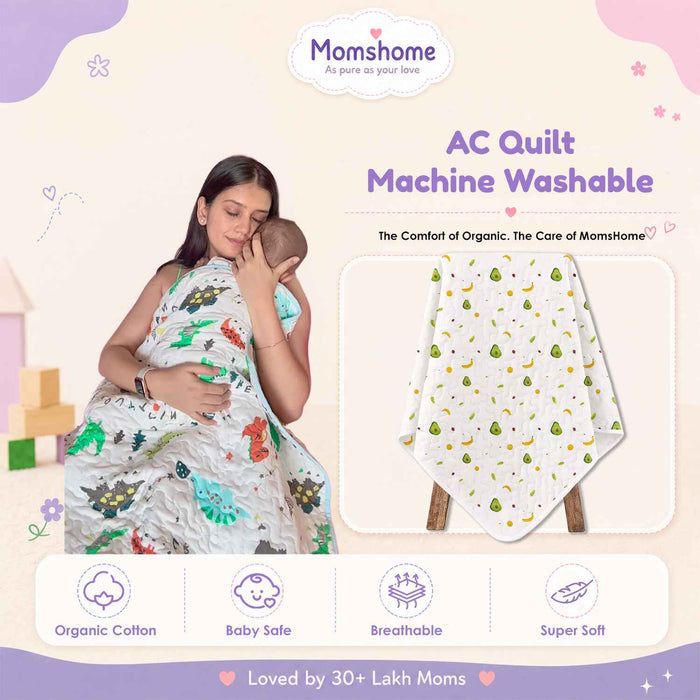Ac Quilt Blanket cum Bedspread | 0-3 Years | 100X120 cm | Machine Washable | Pack of 1