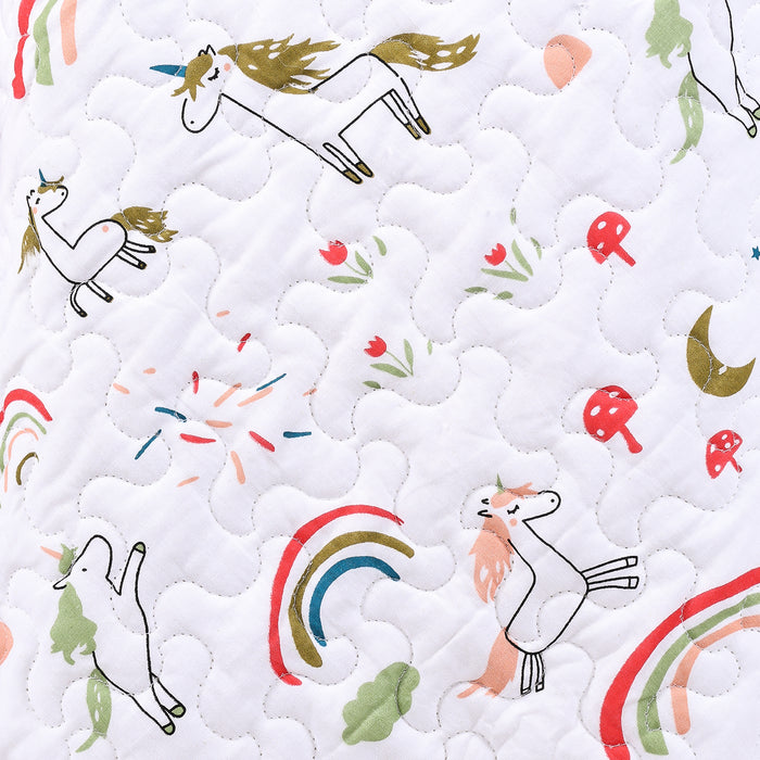 Ac Quilt Blanket cum Bedspread | 0-3 Years | 100X120 cm | Machine Washable | Unicorn