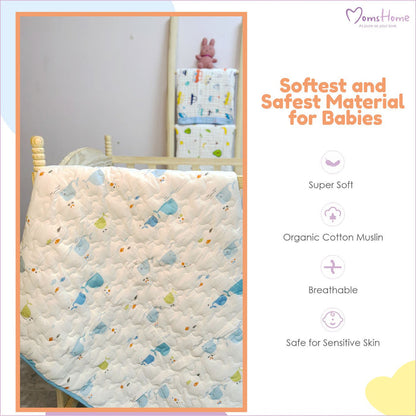 Ac Quilt Blanket cum Bedspread | 0-3 Years | 100X120 cm | Machine Washable | Unicorn