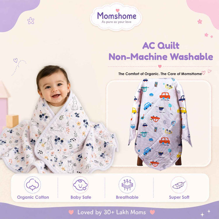 Ac Quilt Blanket cum Bedspread | 0-3 Years | 100X120 cm | Pack of 1