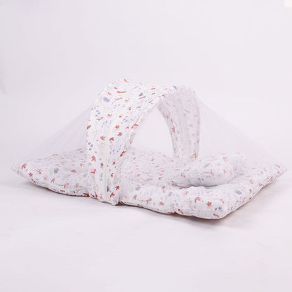 Baby Bedding Set | Mosquito Net, AC Quilt & Sleeping Bag | Blossom | Pack of 3