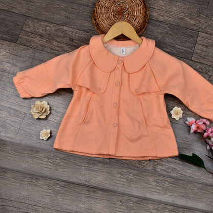 Baby girl  Organic Cotton Woolen Jacket cum overcoat  - Pack of 1