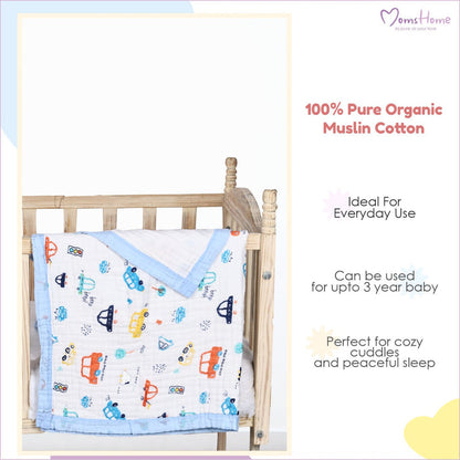Baby Muslin Blanket 6 Layer - 100X100 CM - Pack Of 1 Strawberry