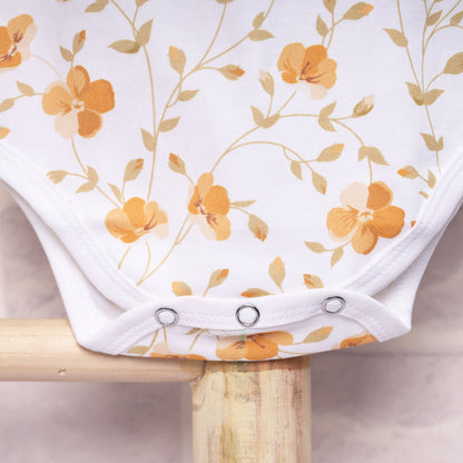 Baby Organic Cotton Onesie | Bloom & Little Heart | Pack of 2