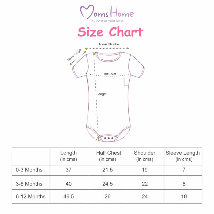 Baby Organic Cotton Onesie | Bloom & Little Heart | Pack of 2