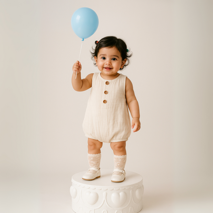 Baby Organic Cotton Onesie | White, Pink , Royal Blue , Green | Pack of 4