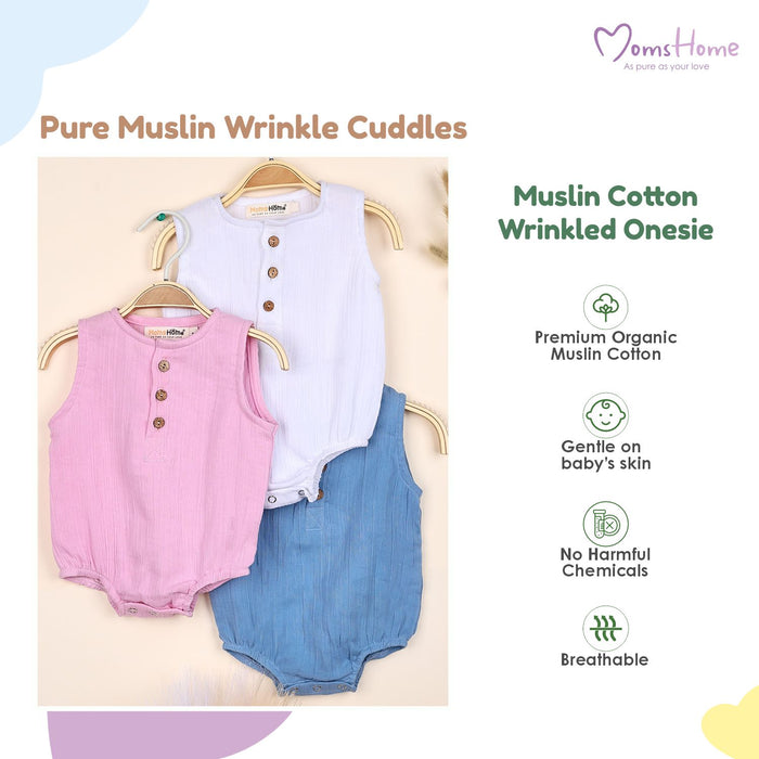 Baby Organic Cotton Onesie | White, Pink , Royal Blue , Green | Pack of 4