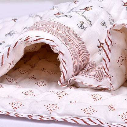 Baby Quilt - Jungle Safari Print- 0-5 Years - 100*150* 5 Cms
