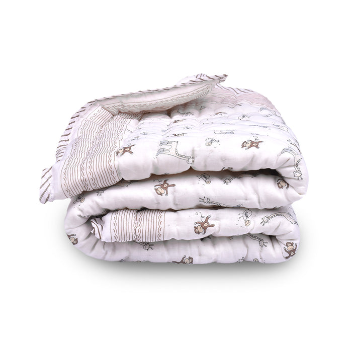 Baby Quilt - Jungle Safari Print- 0-5 Years - 100*150* 5 Cms