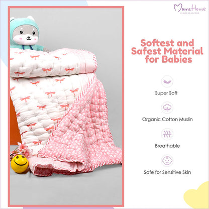 Baby Quilt Organic Cotton | Blanket | 100x150 CM | 0-5 Year | Lemon | Pack of 1