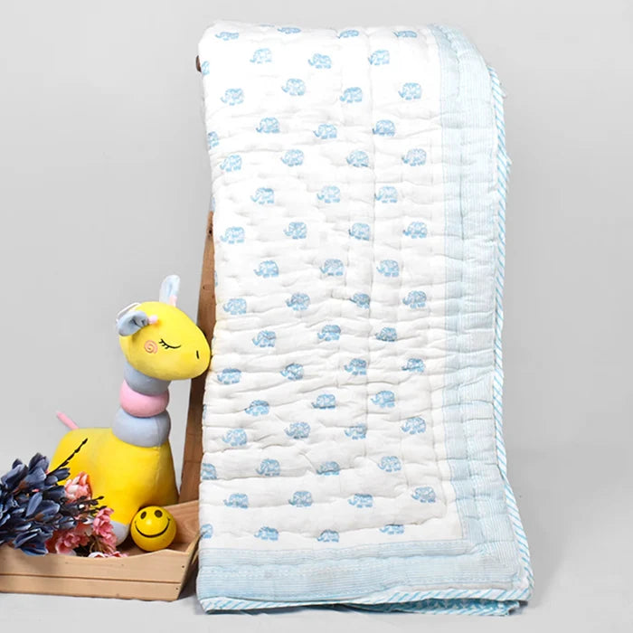 Baby Quilt Organic Cotton | Blanket | 100x150 CM | 0-5 Year | Pack of 1